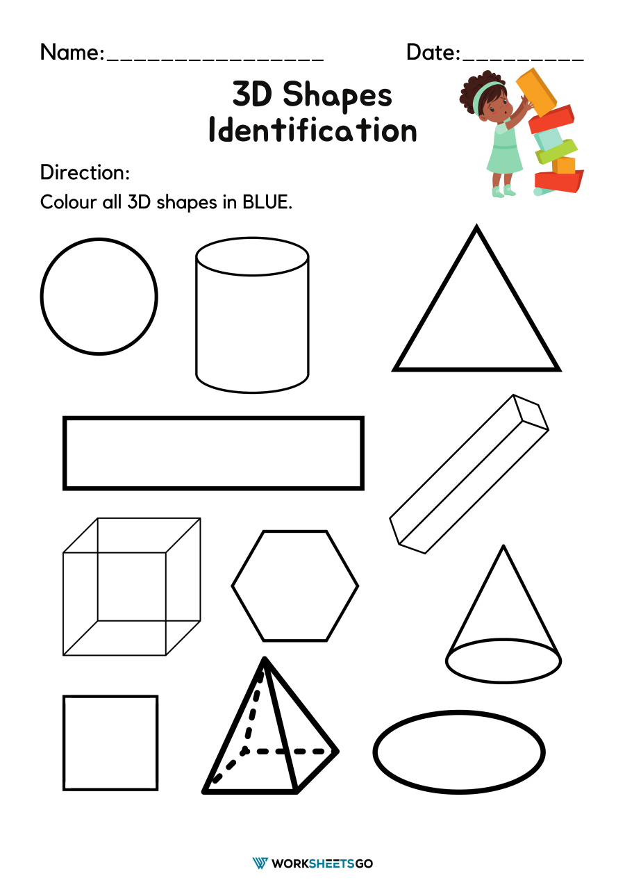 Get 85 3D Shapes Worksheets Pdf Ideas 3