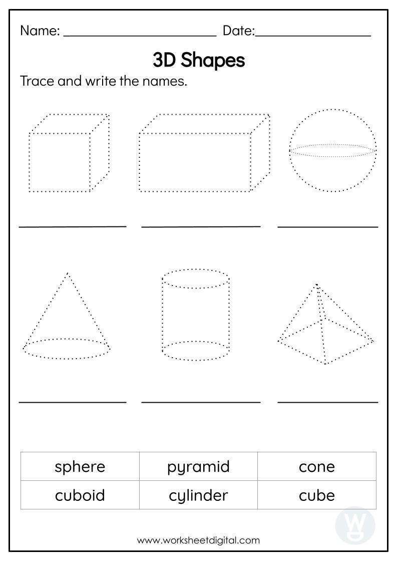 Get 85 3D Shapes Worksheets Pdf Ideas 30