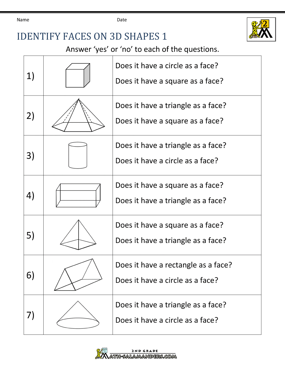 Get 85 3D Shapes Worksheets Pdf Ideas 31