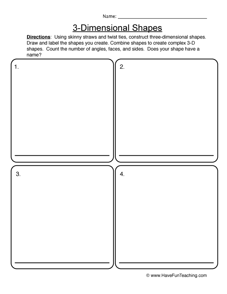 Get 85 3D Shapes Worksheets Pdf Ideas 37