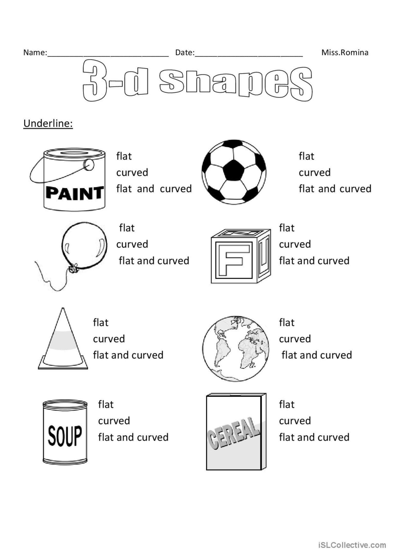 Get 85 3D Shapes Worksheets Pdf Ideas 38