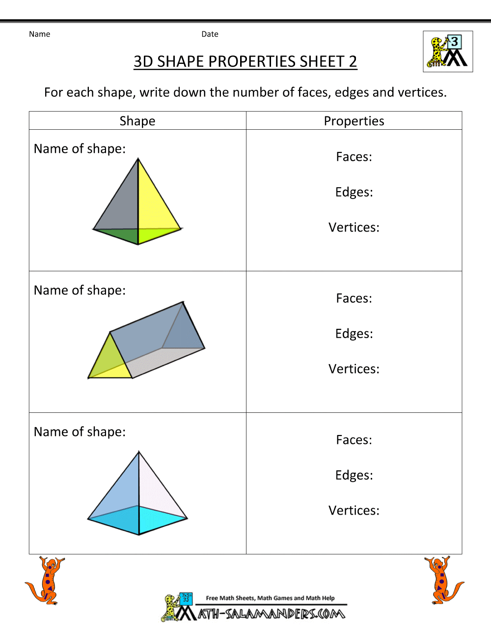 Get 85 3D Shapes Worksheets Pdf Ideas 43