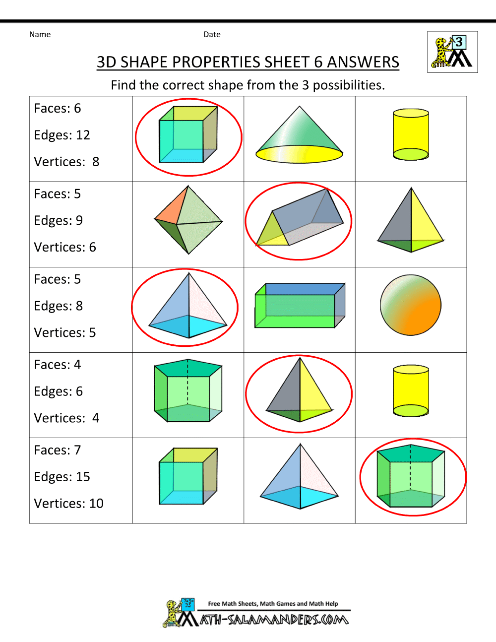 Get 85 3D Shapes Worksheets Pdf Ideas 45