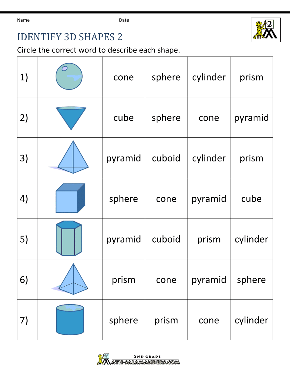 Get 85 3D Shapes Worksheets Pdf Ideas 5