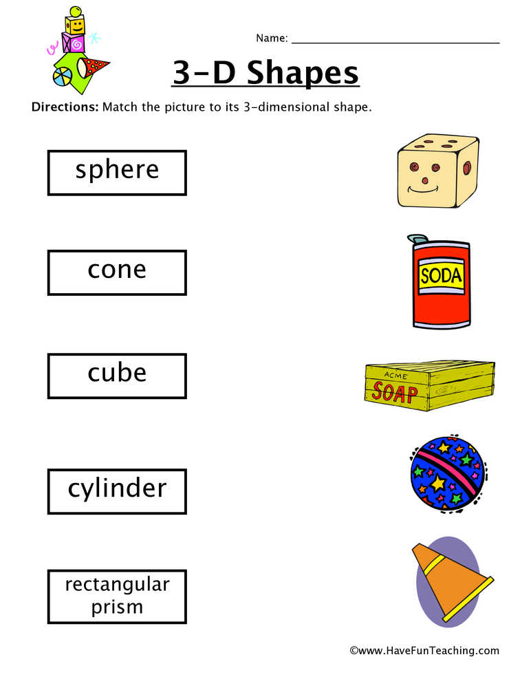 Get 85 3D Shapes Worksheets Pdf Ideas 56