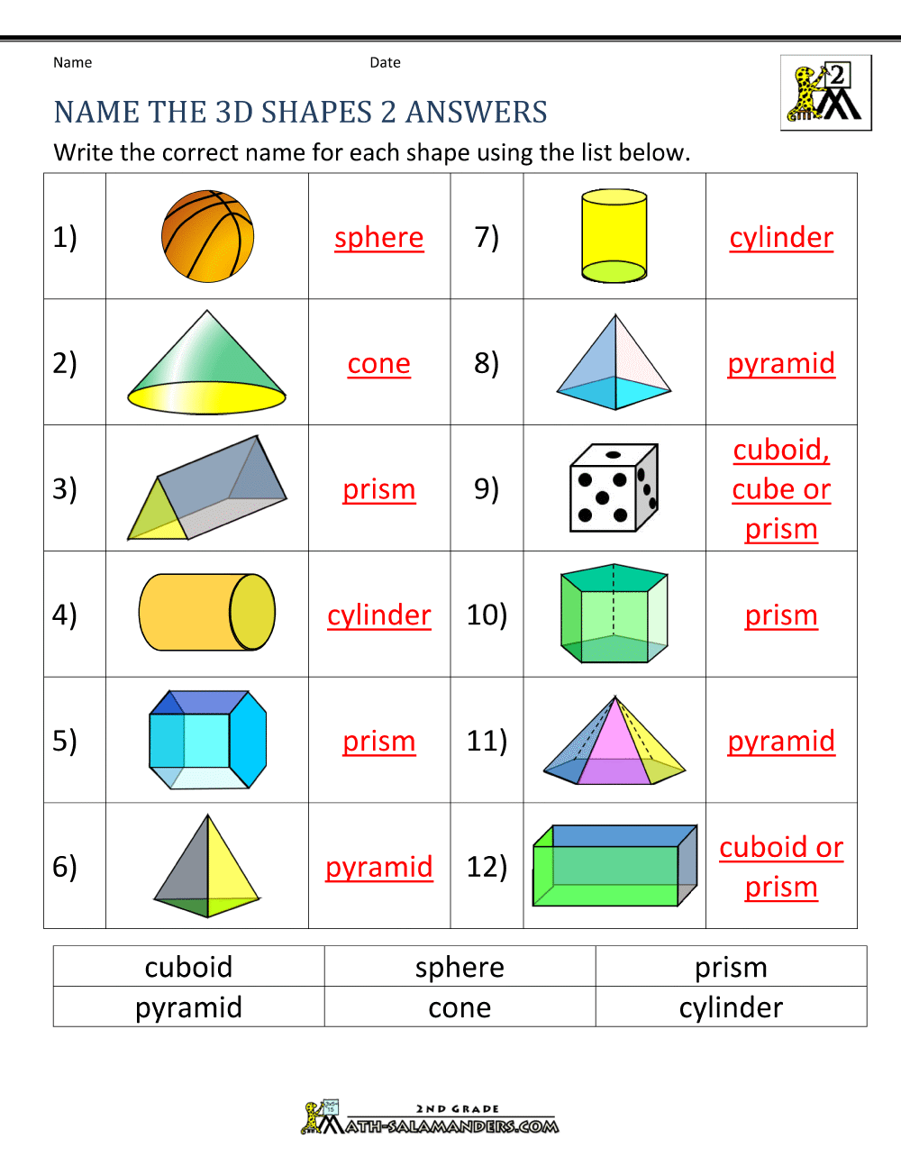 Get 85 3D Shapes Worksheets Pdf Ideas 57