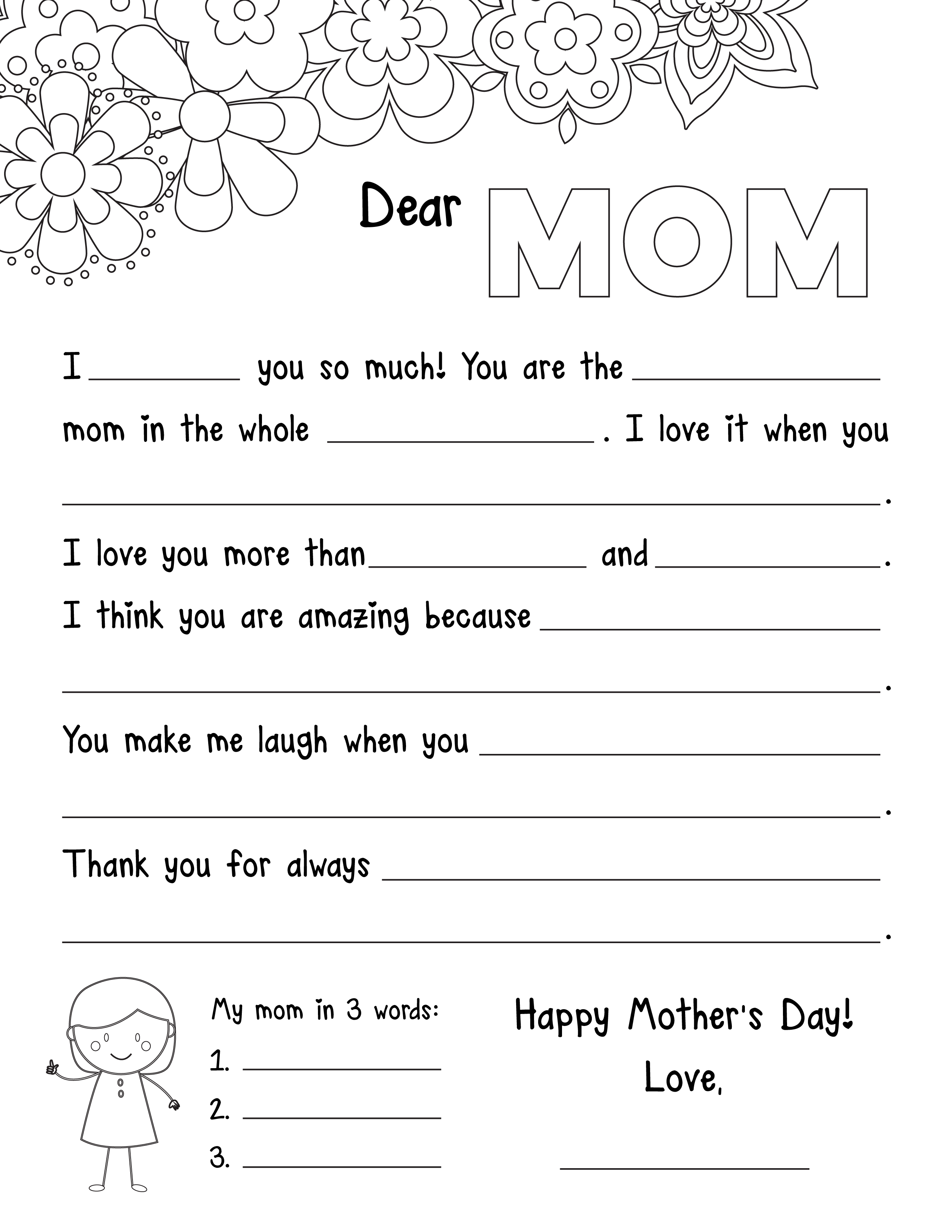 Get 85 Mothers Day Letter Worksheet 1