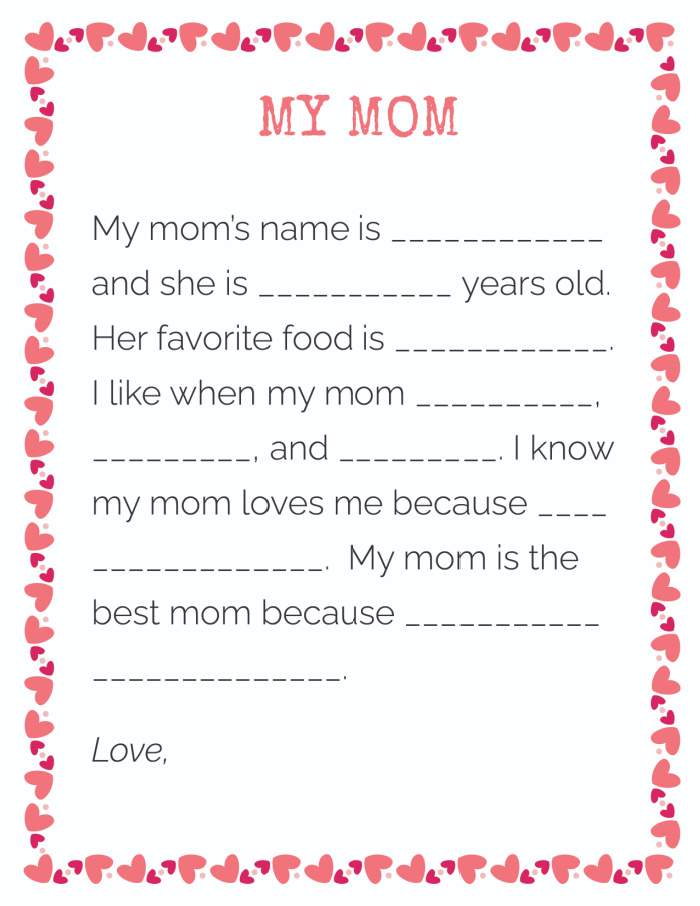 Get 85 Mothers Day Letter Worksheet 2