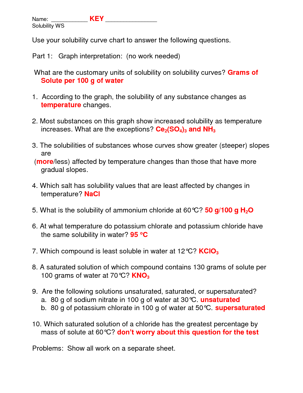 Get 85 Solubility Curves Worksheet Answers Ideas 7