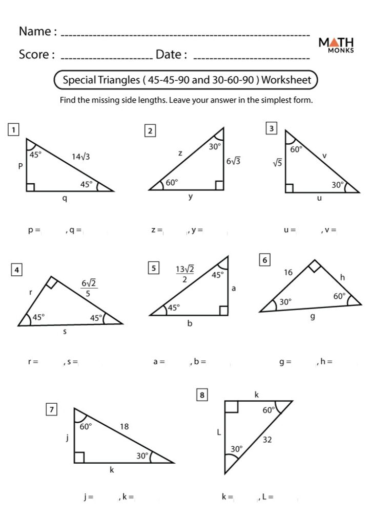 Get 85 Special Rights Triangles Worksheet Ideas 22