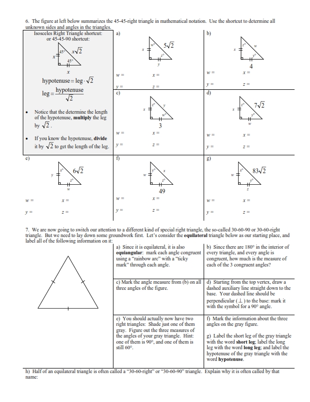 Get 85 Special Rights Triangles Worksheet Ideas 23