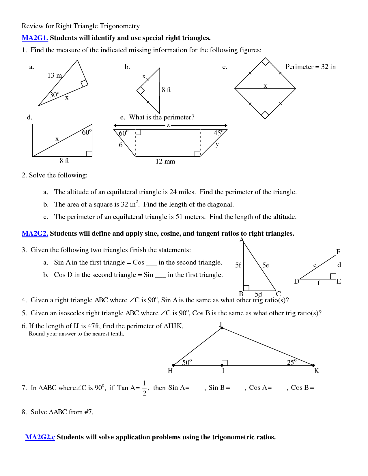 Get 85 Special Rights Triangles Worksheet Ideas 39