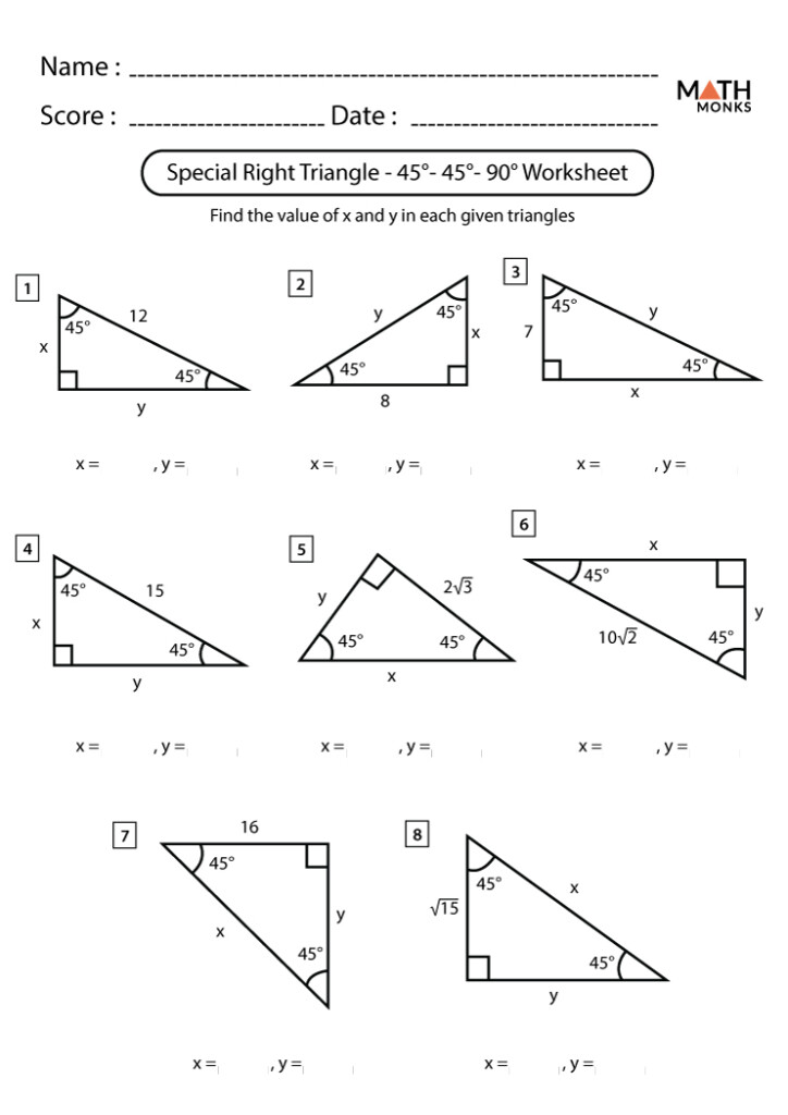 Get 85 Special Rights Triangles Worksheet Ideas 4