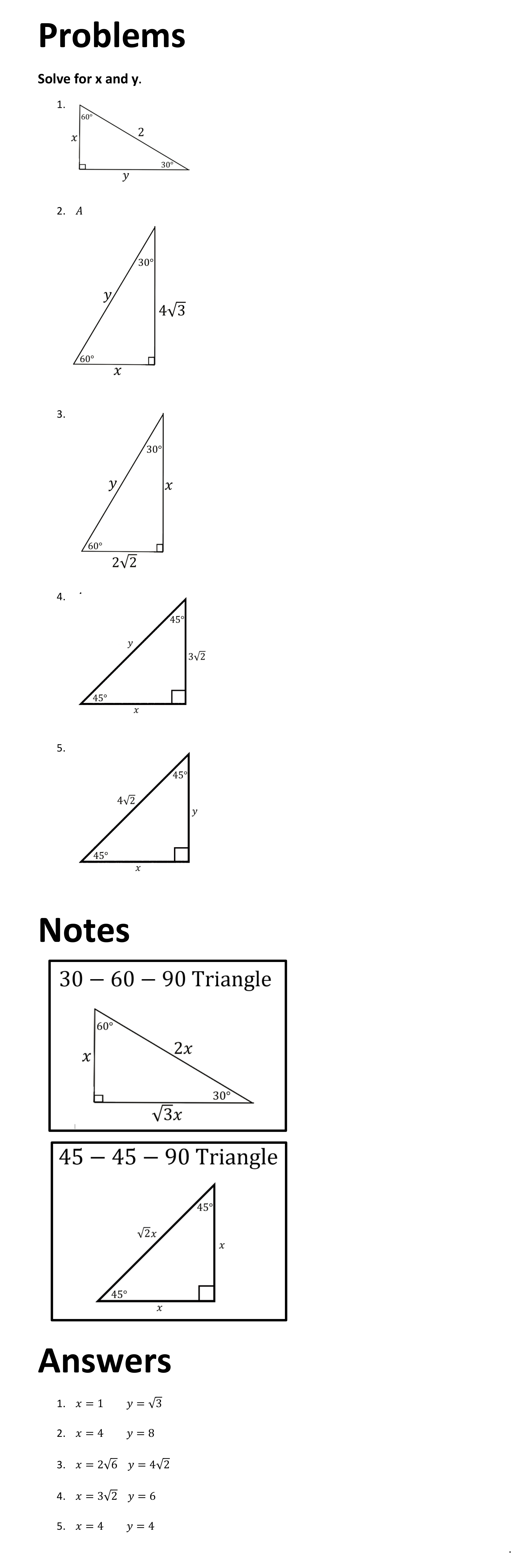 Get 85 Special Rights Triangles Worksheet Ideas 42