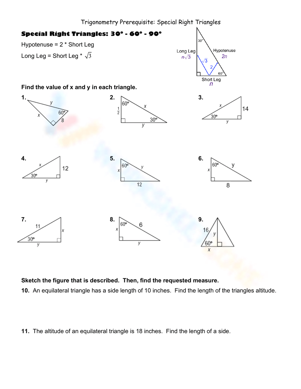 Get 85 Special Rights Triangles Worksheet Ideas 44