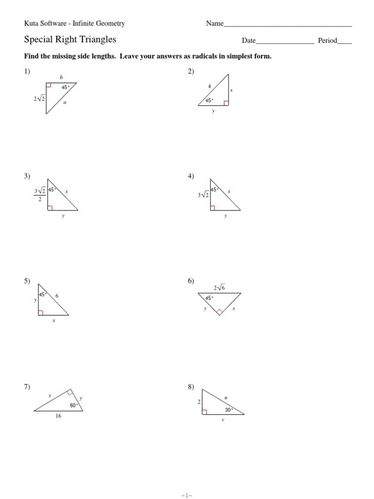 Get 85 Special Rights Triangles Worksheet Ideas 55