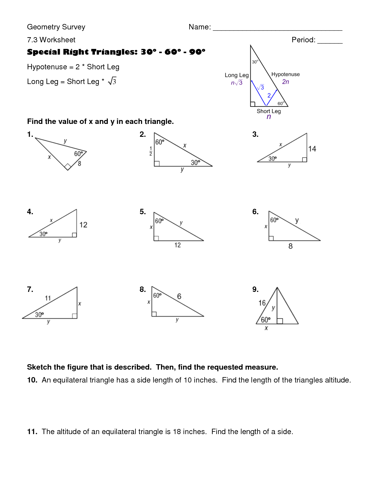 Get 85 Special Rights Triangles Worksheet Ideas 59