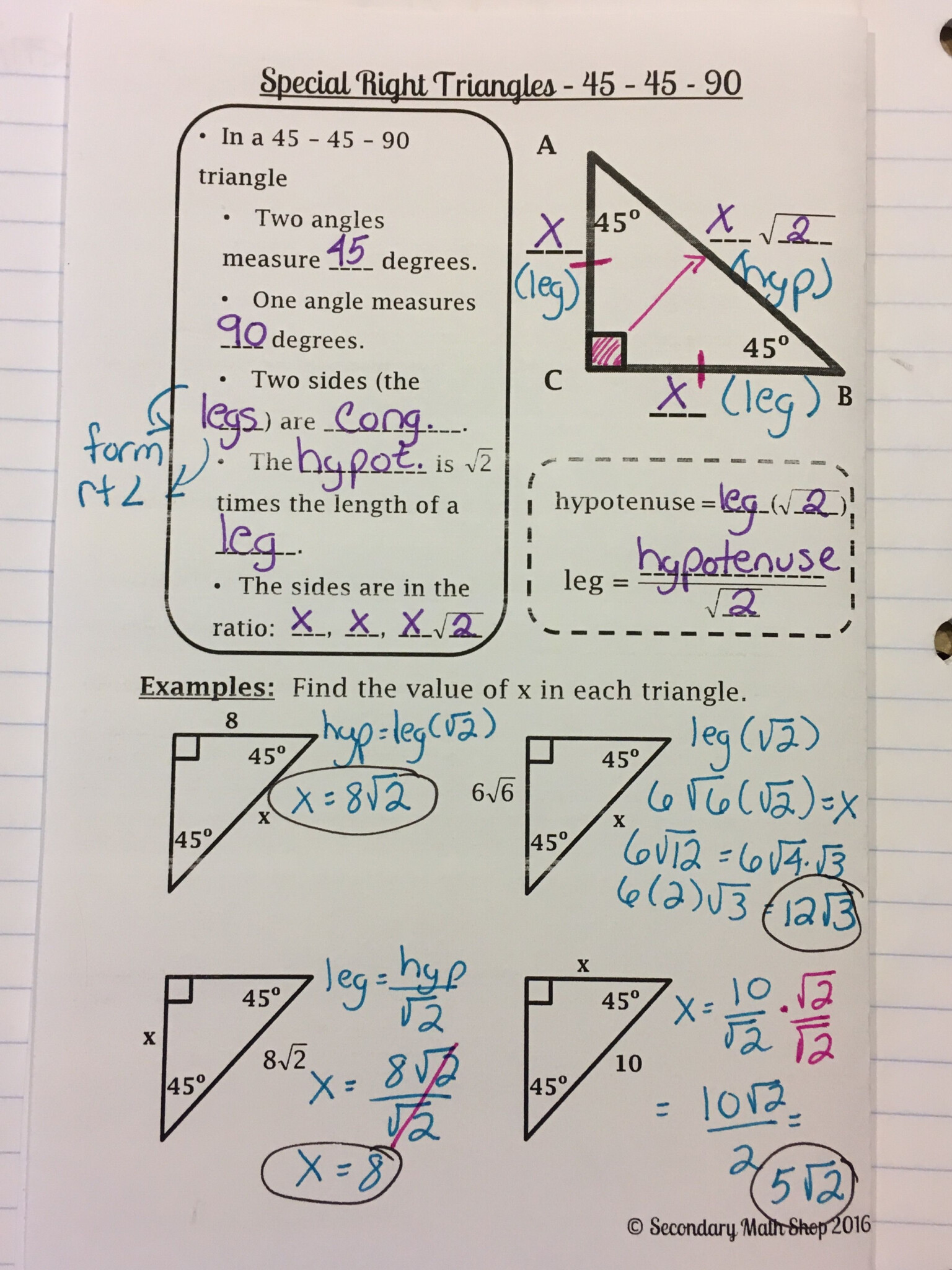 Get 85 Special Rights Triangles Worksheet Ideas 70