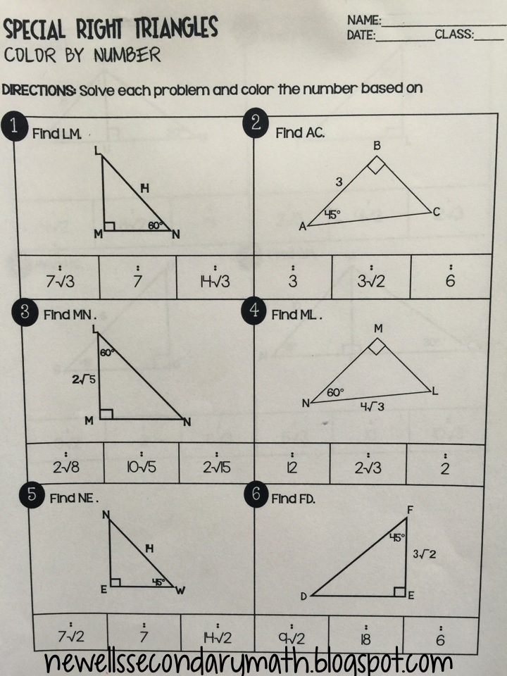 Get 85 Special Rights Triangles Worksheet Ideas 77