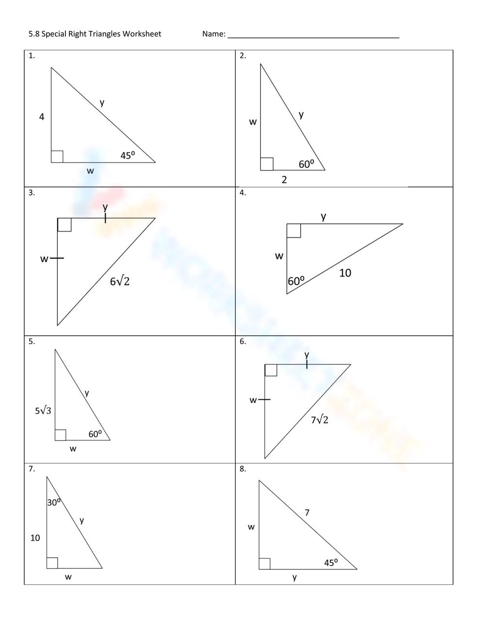 Get 85 Special Rights Triangles Worksheet Ideas 79