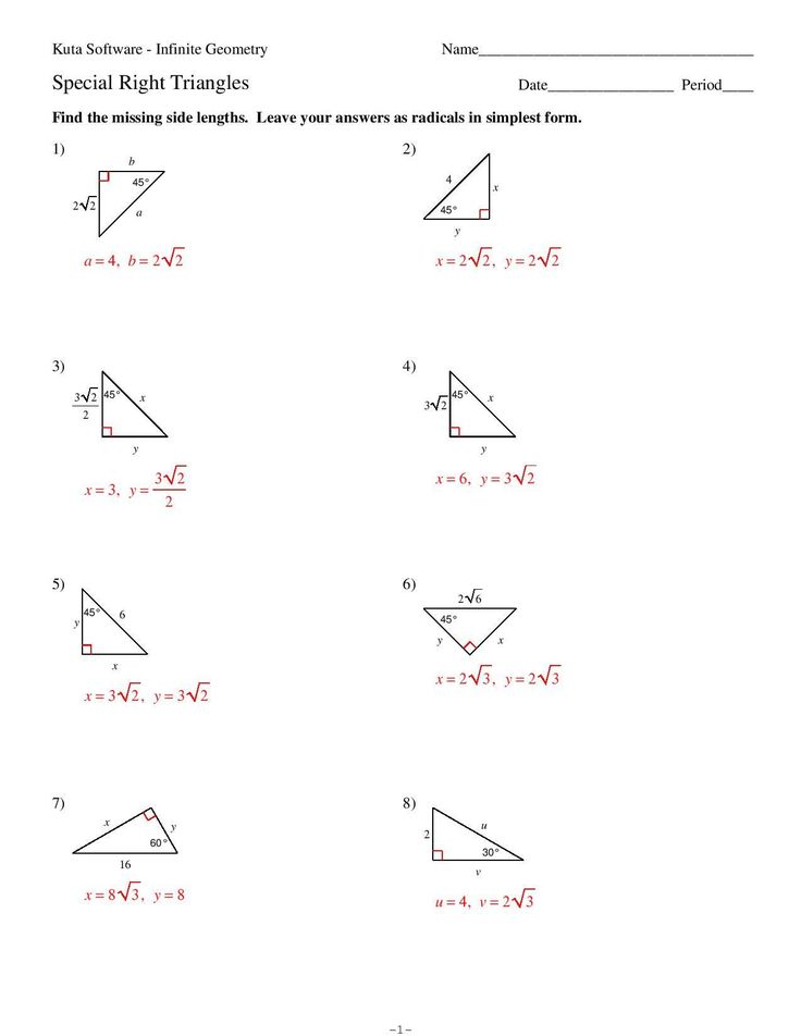 Get 85 Special Rights Triangles Worksheet Ideas 8