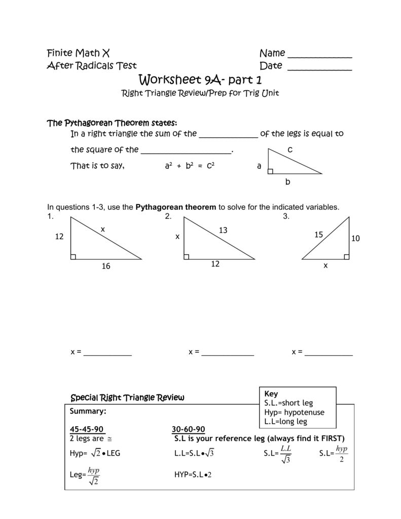 Get 85 Special Rights Triangles Worksheet Ideas 9