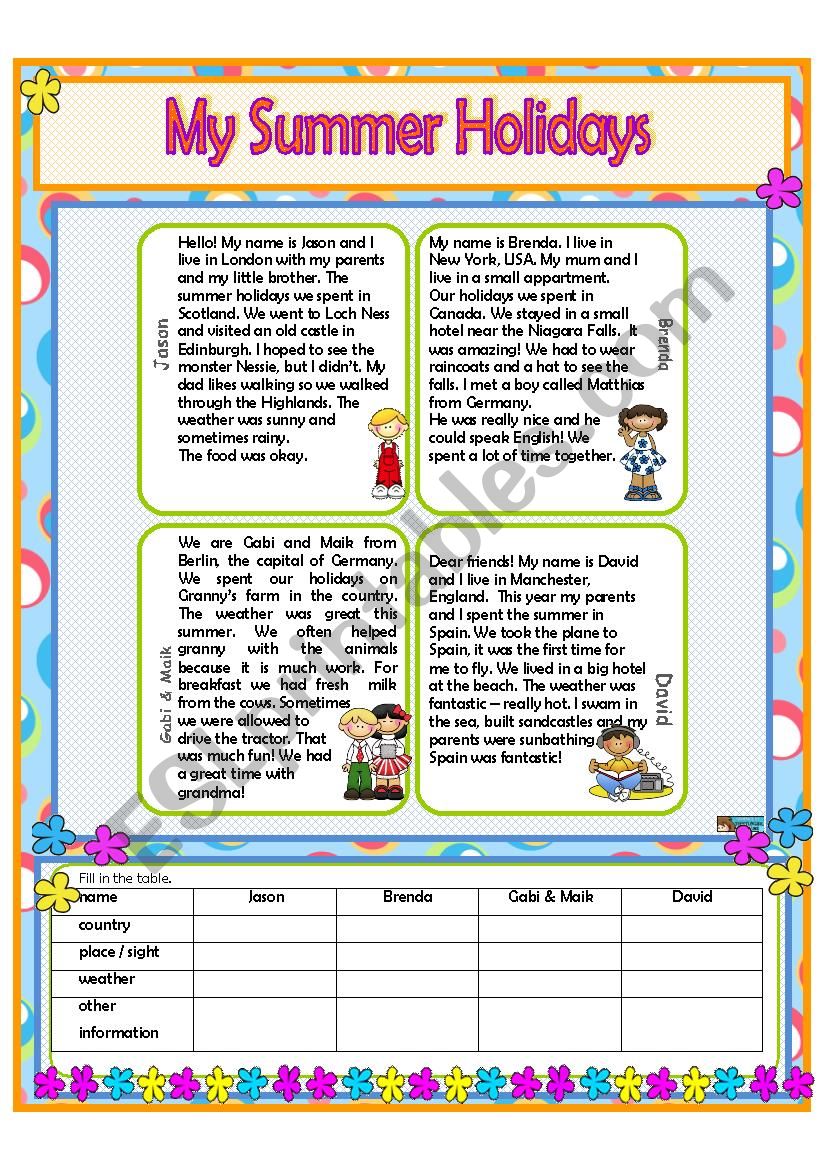 Get 85 Summer Holiday Worksheet 2