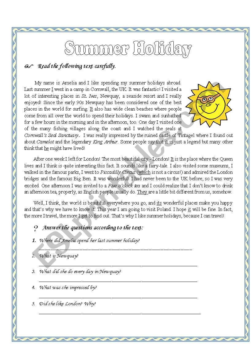 Get 85 Summer Holiday Worksheet 60