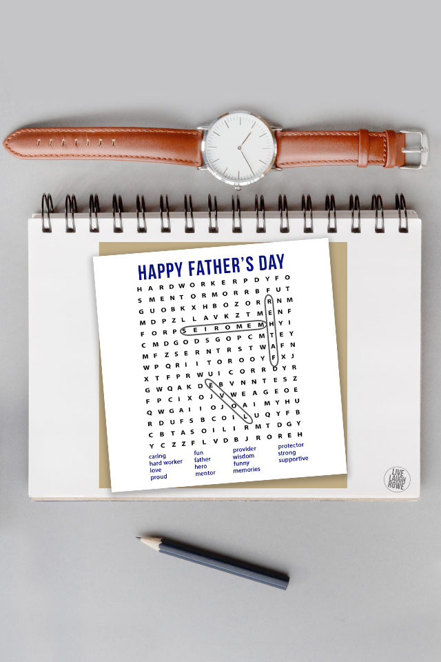 Printable 70 Fathers Day Word Search 13