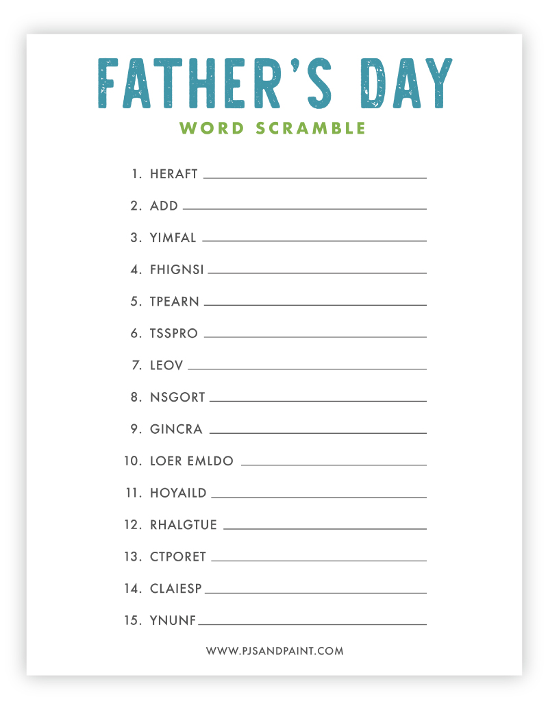 Printable 70 Fathers Day Word Search 14