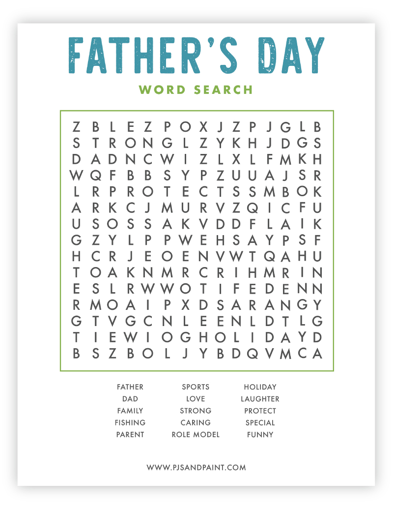 Printable 70 Fathers Day Word Search 18