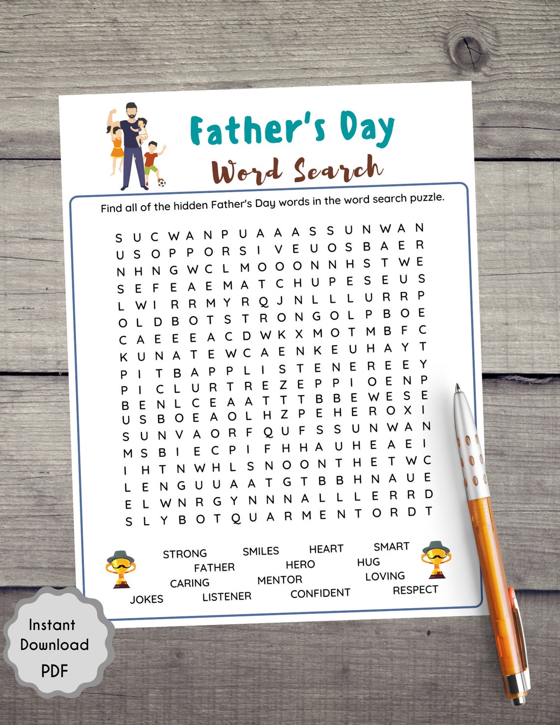 Printable 70 Fathers Day Word Search 20