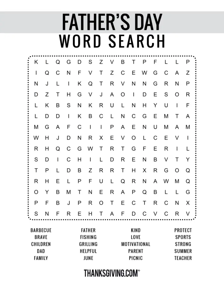 Printable 70 Fathers Day Word Search 22