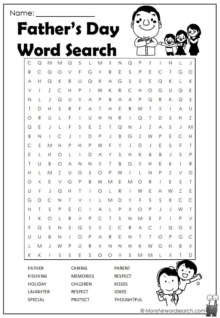 Printable 70 Fathers Day Word Search 27