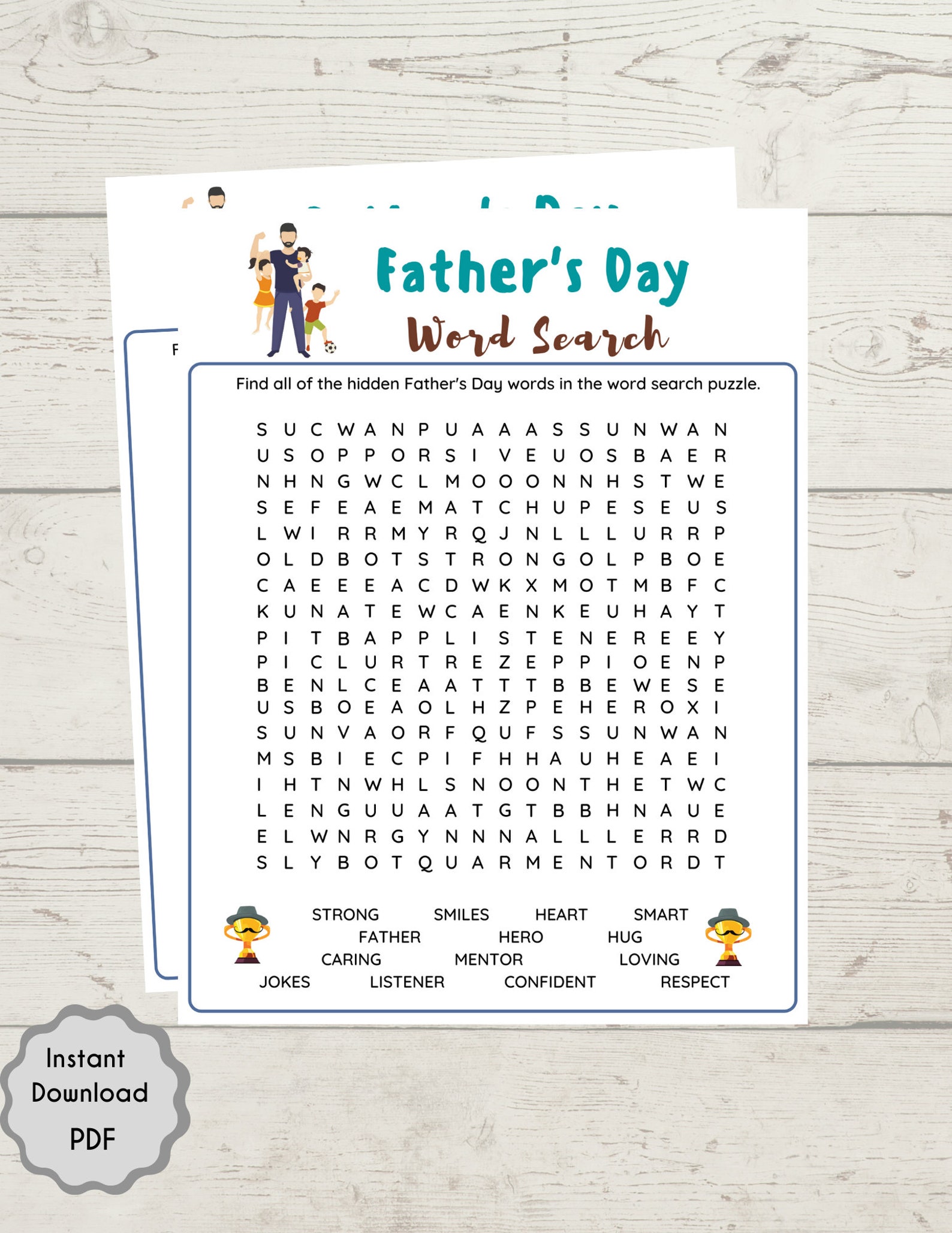 Printable 70 Fathers Day Word Search 36