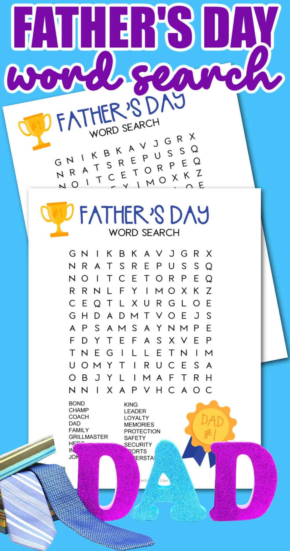 Printable 70 Fathers Day Word Search 43