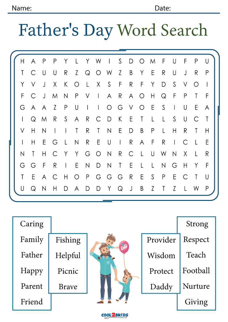 Printable 70 Fathers Day Word Search 47