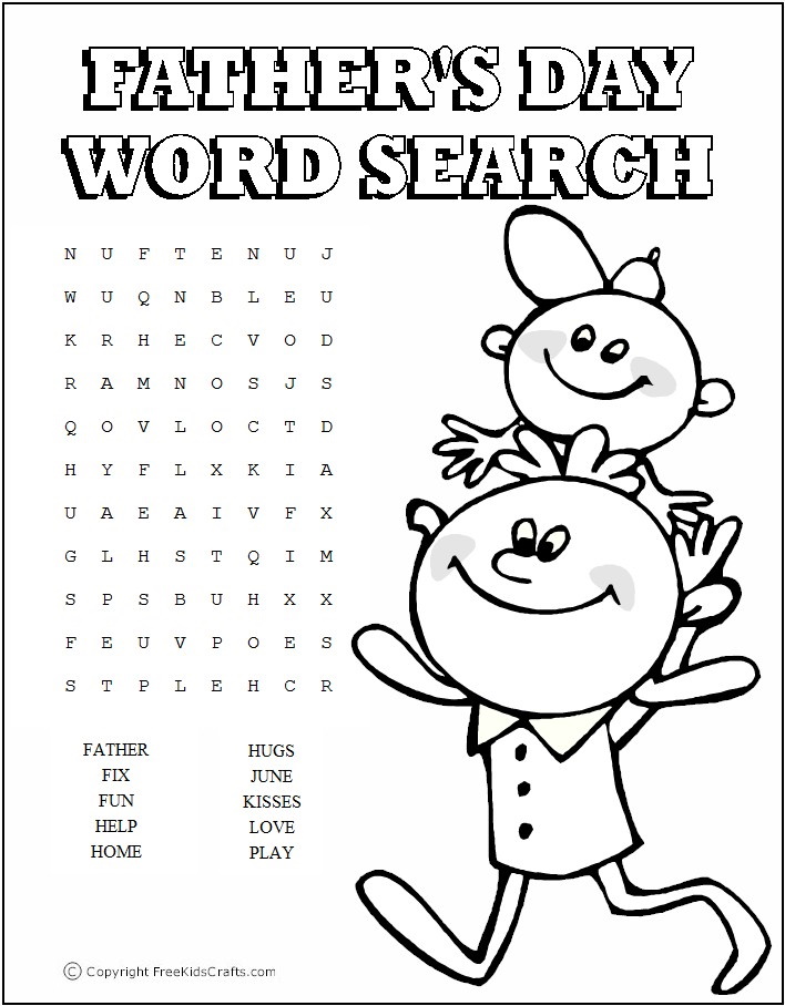 Printable 70 Fathers Day Word Search 49