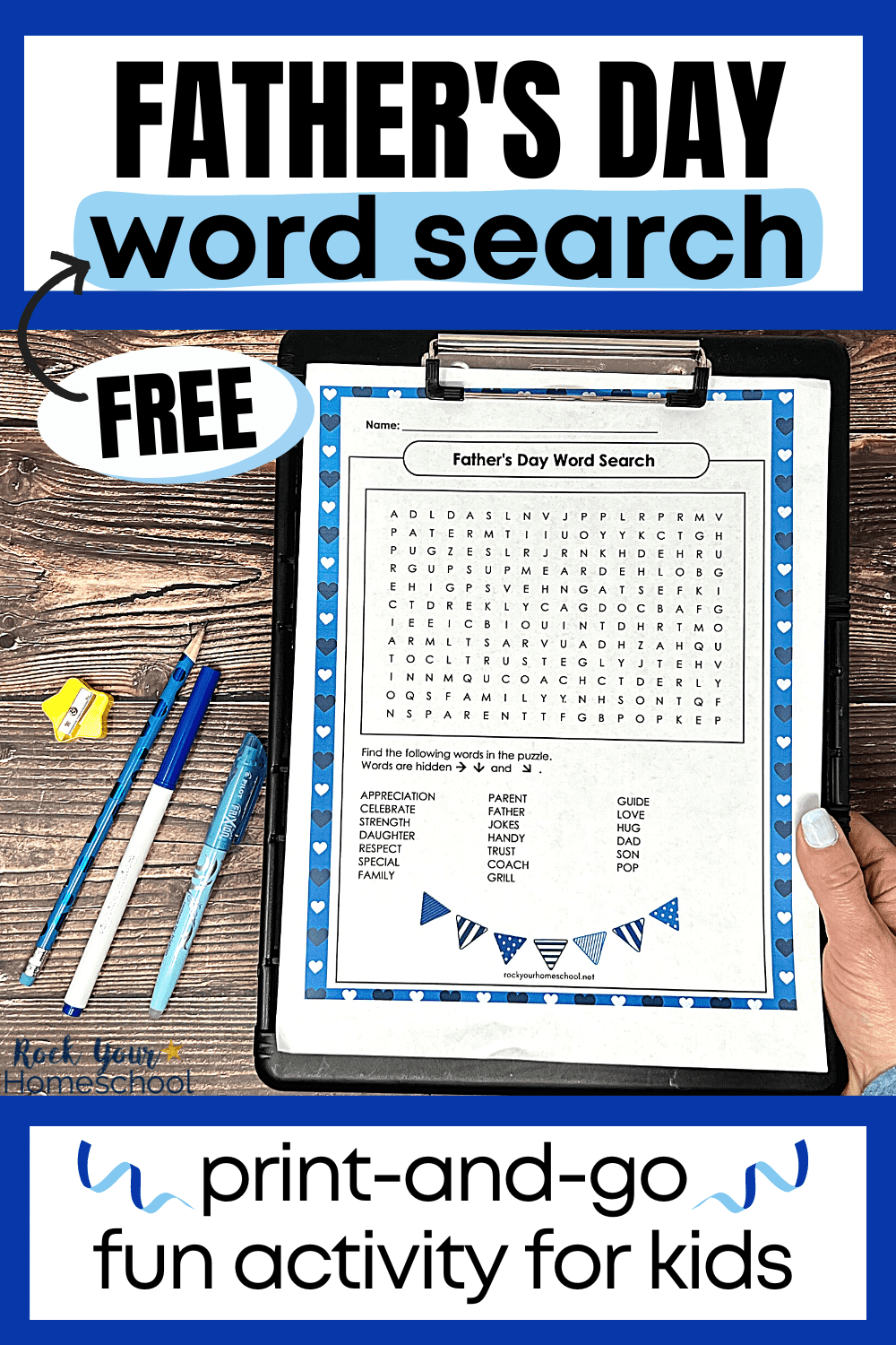 Printable 70 Fathers Day Word Search 5