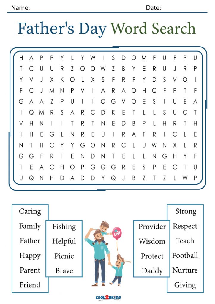 Printable 70 Fathers Day Word Search 51