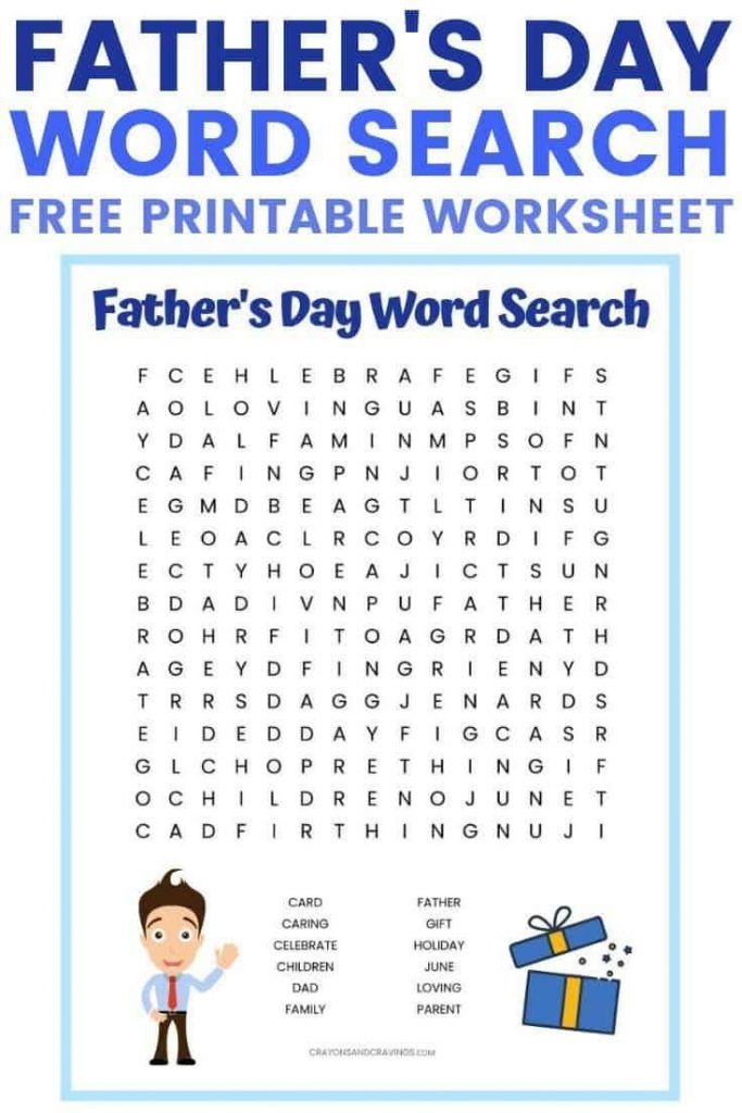 Printable 70 Fathers Day Word Search 52