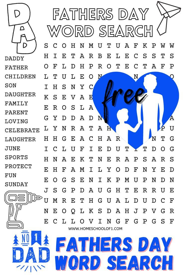 Printable 70 Fathers Day Word Search 53