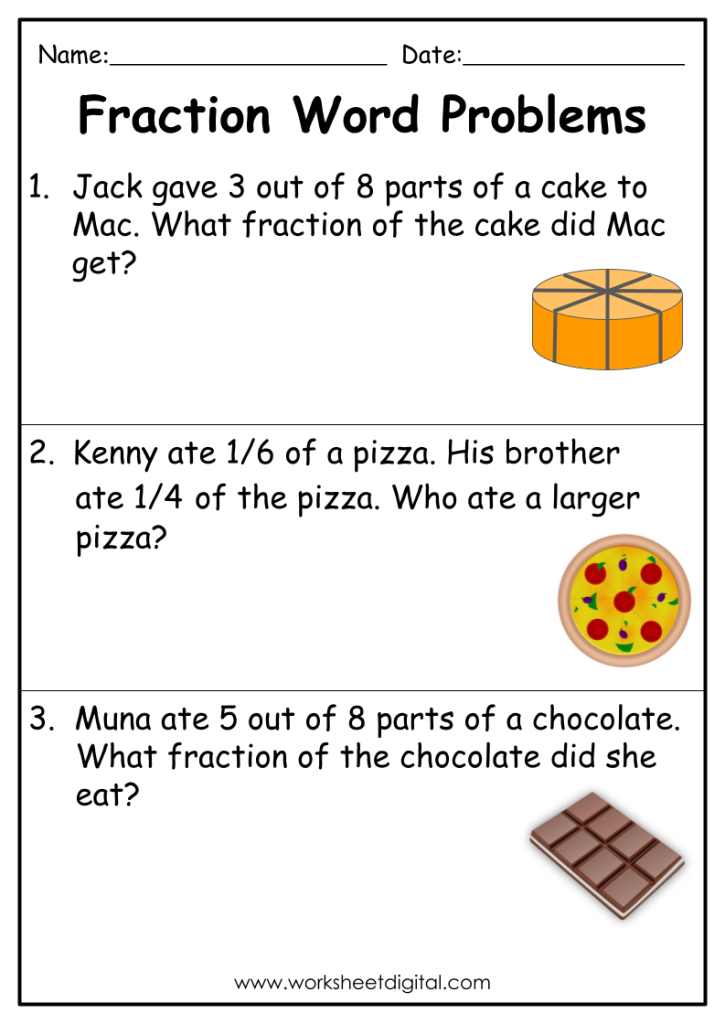 Save 85 Fractions Word Problems Worksheets 32