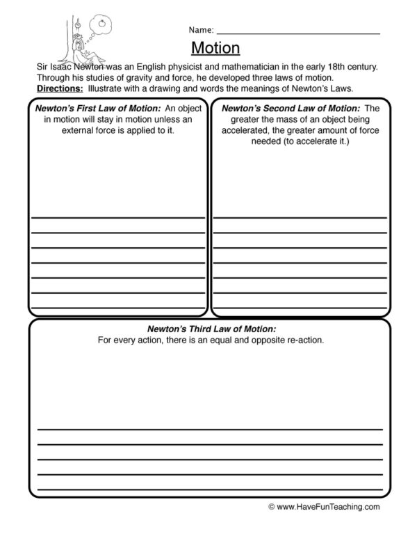 Save 85 Newton First Law Worksheets 67