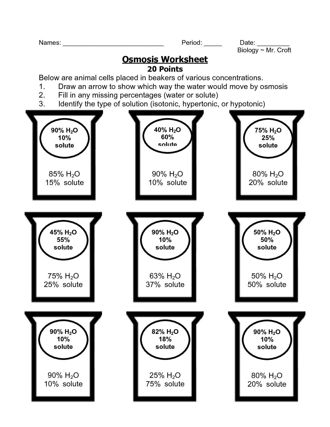 Best 45 Diffusion And Osmosis Worksheets Ideas 32