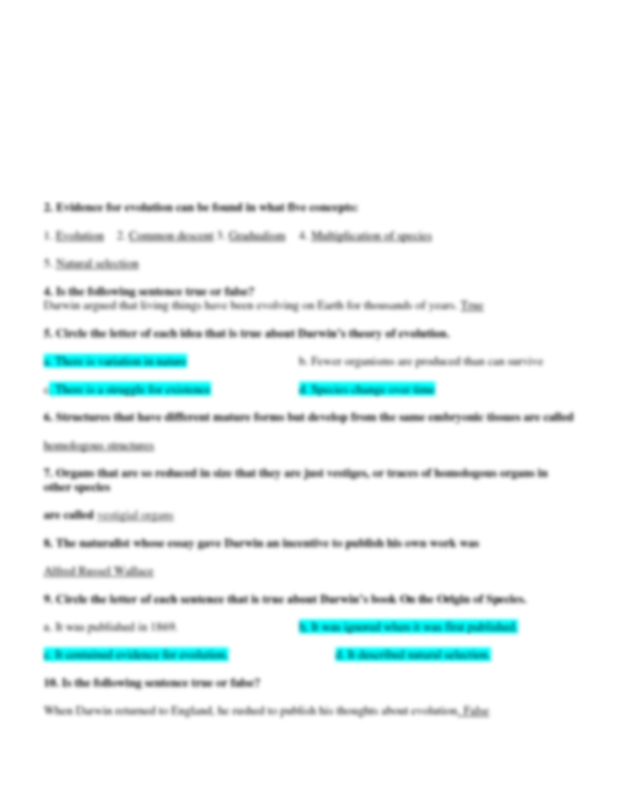 Best 45 Evidence Of Evolution Worksheets Ideas 20