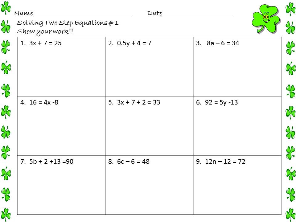 Best 45 Solving Two Step Equations Worksheets Ideas 28