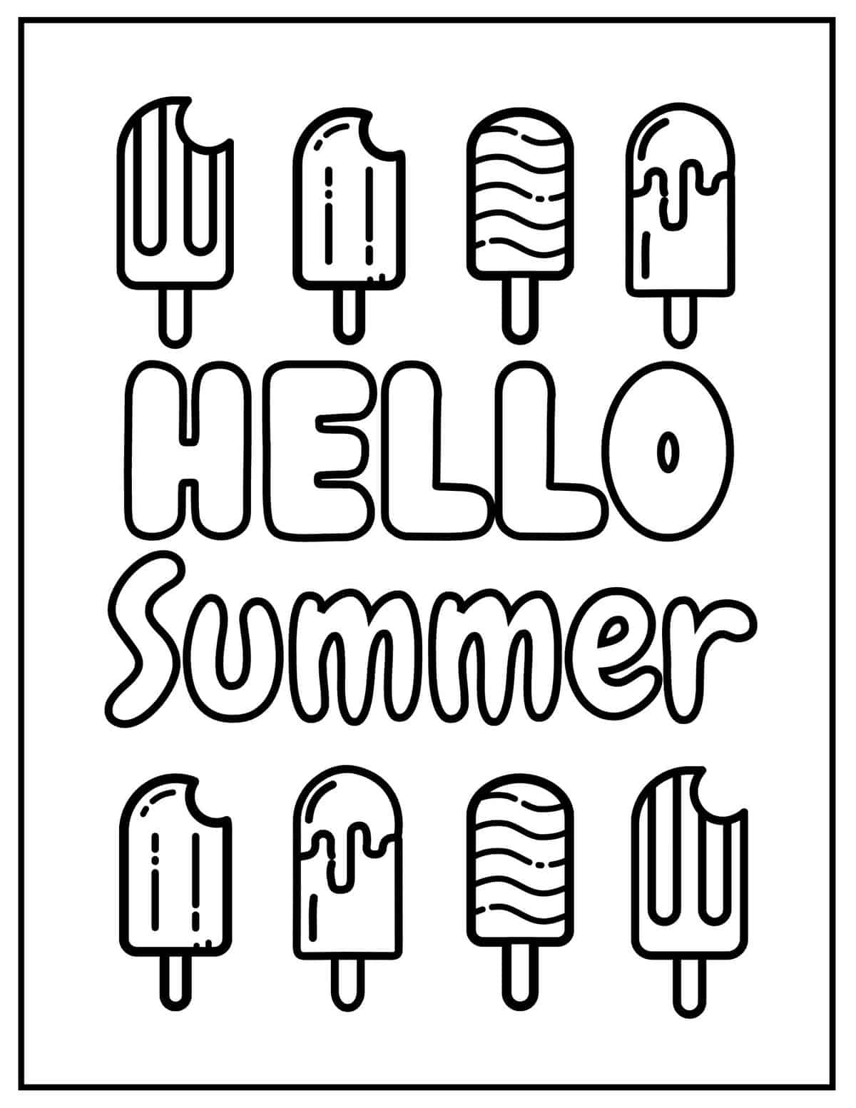 Best 45 Summer Items Coloring Pages Ideas 38