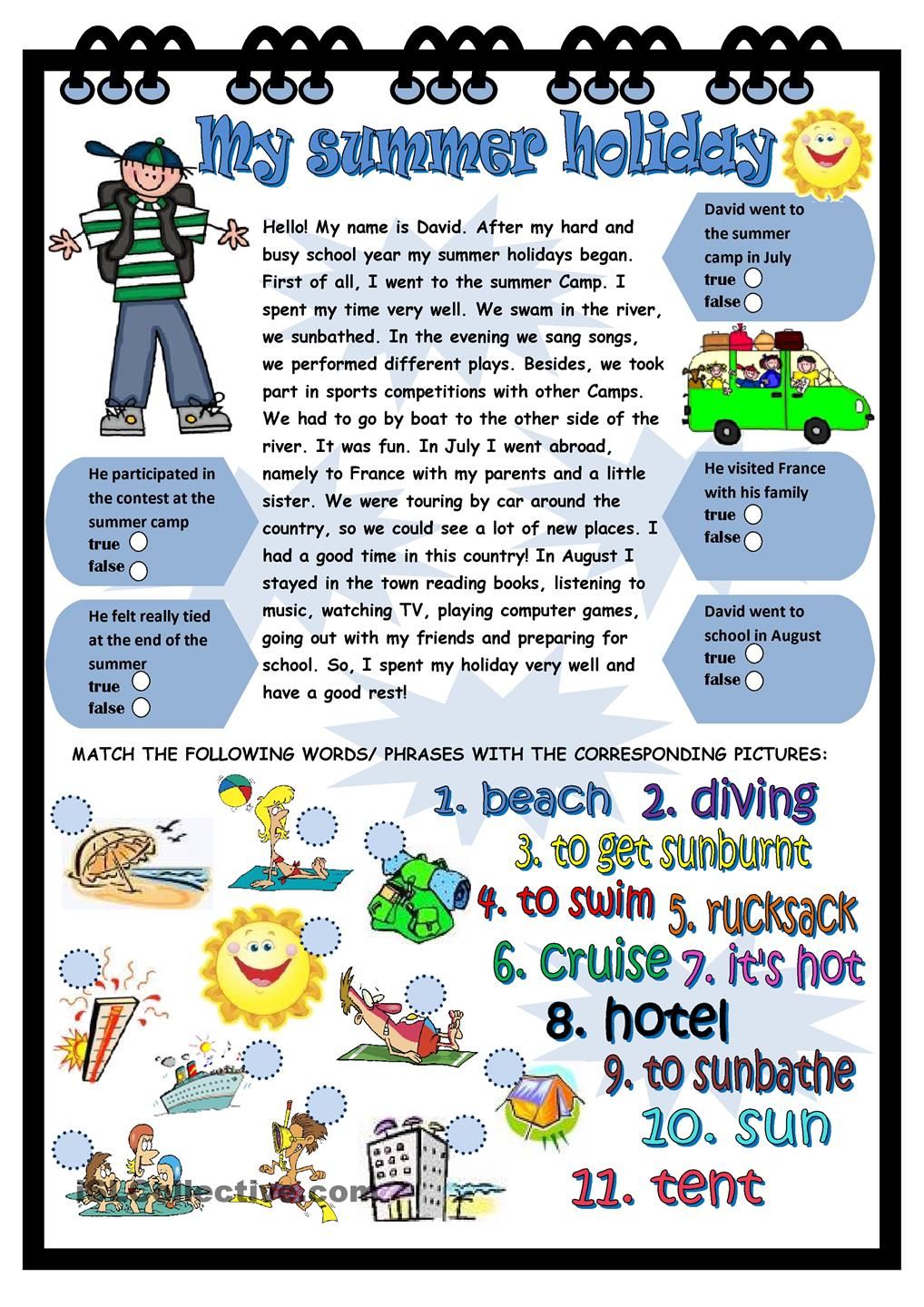 Best 45 Summer Worksheets Speaking Ideas 6