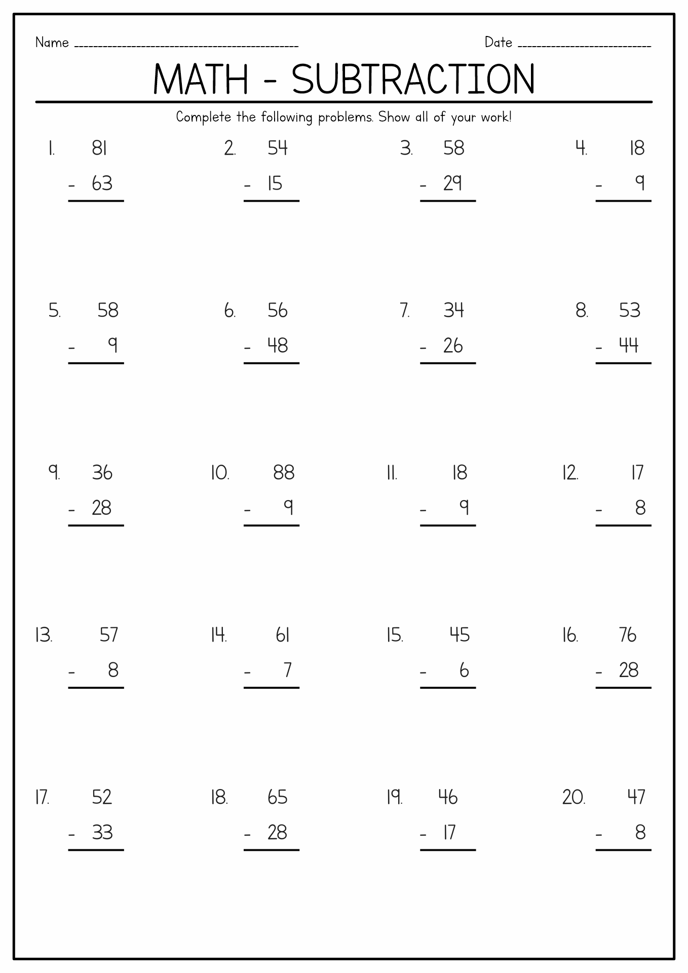 Best 50 Math Worksheets Free Ideas 12